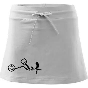 Dámská sukně Detektor na hledání kovů - Sportovní sukně - two in one - L ( Bílá )