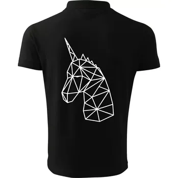 Pánská košile Geometrie - Jednorožec - Polokošile pánská Pique Polo 203 - 4XL ( Černá )