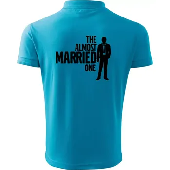Pánská košile Bachelor party - The almost married one - Polokošile pánská Pique Polo 203 - L ( Světlý tyrkys )