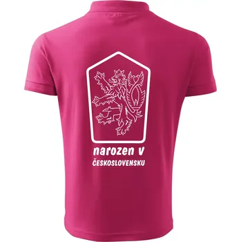 Pánská košile Narozen / narozena v Československu - Polokošile pánská Pique Polo 203 - 3XL ( Purpurová )