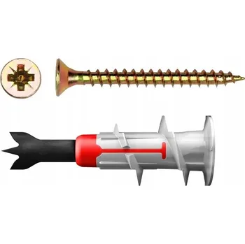 Vrták Samovrtné hmoždinky do sádrokartonu Fischer DuoBlade se šroubem, sada 25 kusů + bit
