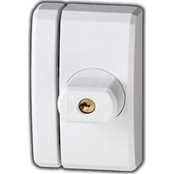 Okenní klika Přídavný okenní zámek ABUS WAL s knoflíkem a klíčem, bílý