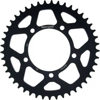 Řetězová sada pro motocykl Hliníková řetězová rozeta SUPERSPROX RAL-703:45-BLK černý 45 zubů, 520