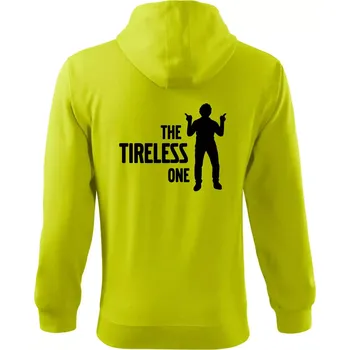 Pánská mikina Bachelor party - The tireless one - Mikina s kapucí na zip trendy zipper - 2XL ( Limetková )