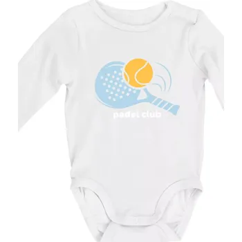 Padel club - Body kojenecké s dlouhým rukávem - Dlouhý r. 3-6 měs ( Bílá )