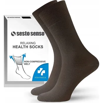 Pánské oblečení Sesto Senso Ponožky bez komprese hnědé, velikost 43-46