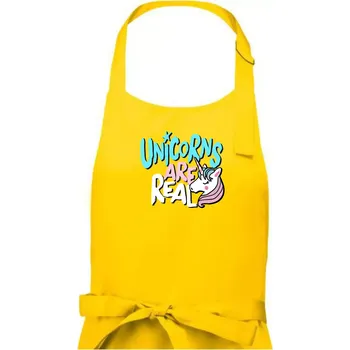 Kuchyňská zástěra Unicorns are real ponny - Pánská zástěra na vaření - Univerzální velikost ( Žlutá )