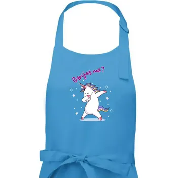 Kuchyňská zástěra Jednorožec Opiješ mě? - Dámská zástěra na vaření - Univerzální velikost ( Světlý tyrkys )