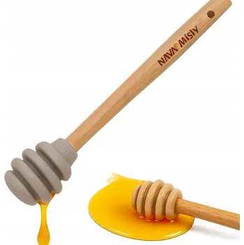 Naběračka NABĚRAČKA na MED lžíce SILIKONOVÁ 16cm - medová naběračka, naběrák na med