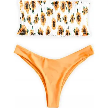 Dámské plavky PLAVKY ČELENKA KOSTÝM PLÁŽ OPALOVÁNÍ BIKINY BANDEAU DVOUDÍLNÁ M