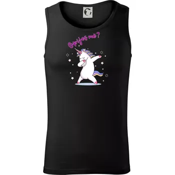 Jednorožec Opiješ mě? - Tílko pánské Core - S ( Černá )