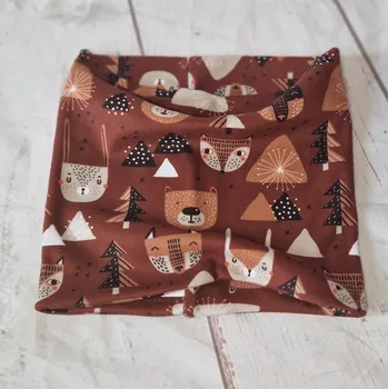 Nákrčník Flísový nákrčník Yháček, Lišky a medvědi kaštan