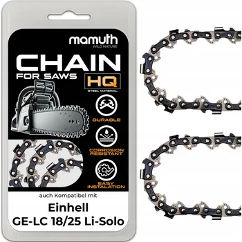 Pilový řetěz 2x Řetěz pro pilu 25cm 1,1mm 3/8" 40 článků pro Einhell GE-LC 18/25 Li-Solo