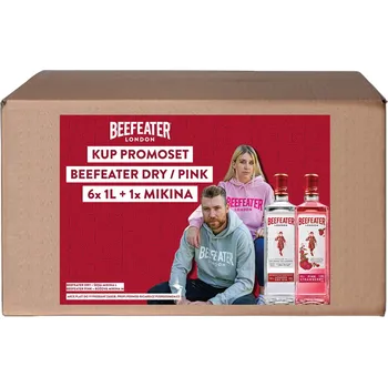 Pánská mikina Beefeater Set Beefeater 6x1l + šedá mikina (velikost L)