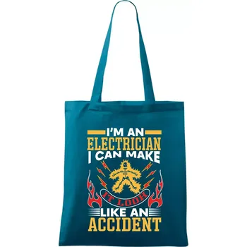 Elektrikář - úraz proudem - Taška bavlněná - 42 x 38 cm ( Petrolejová )