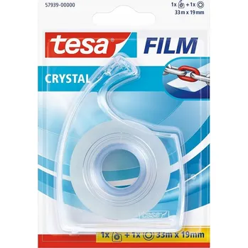 Lepicí páska Kancelářská lepicí páska s odvíječem Tesa Crystal 33 m x 19 mm