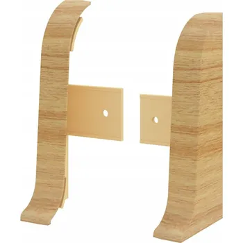 soklová lišta Levá koncovka, pravá koncovka Vilo PVC 0,5 x 55, délka 5 cm, dub