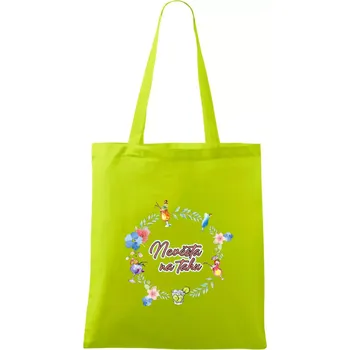 Nevěsta na tahu - Taška bavlněná - 42 x 38 cm ( Limetková )