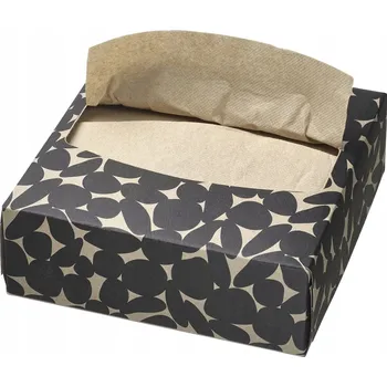 Papírový ubrousek HAVSKUSE Papírové ubrousky v krabičce - vzor černá/bílá 32x16 cm