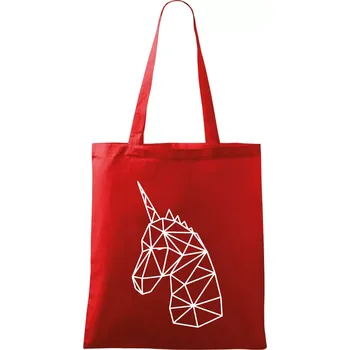 Geometrie - Jednorožec - Taška bavlněná - 42 x 38 cm ( Červená )