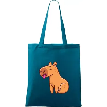 Unavená kapybara - Taška bavlněná - 42 x 38 cm ( Petrolejová )