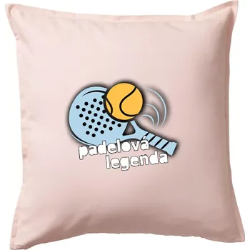 Polštář Padelová legenda - Polštář 50x50 - 50x50 - Pouze potah ( Světle růžová )