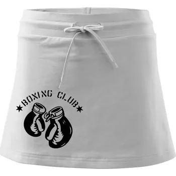 Dámská sukně Boxing club nápis - Sportovní sukně - two in one - XS ( Bílá )
