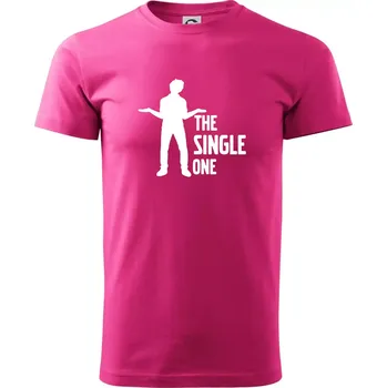Pánská móda Bachelor party - The single one - Klasické pánské triko vyšší gramáže - XL ( Purpurová )