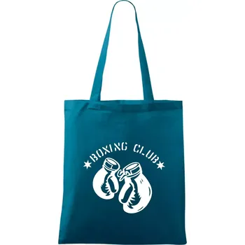 Boxing club nápis - Taška bavlněná - 42 x 38 cm ( Petrolejová )