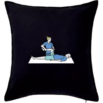 Polštář Fyzioterapeutka - Polštář 50x50 - 50x50 - Pouze potah ( Černá )