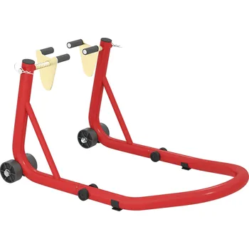 zvedák HOMCOM stojan na motorku sada přední/zadní montážní stojan zvedák na motorku do 544 kg ocelový červený