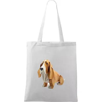 Nákupní taška Baset slepený z papíru - Taška bavlněná - 42 x 38 cm ( Bílá )