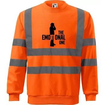 Pánská mikina Bachelor party - The emotional one - Reflexní mikina - XL ( Neonově oranžová )