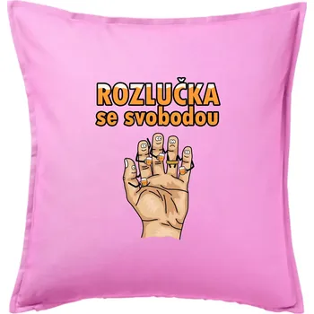 Polštář Rozlučka se svobodou pivo - Polštář 50x50 - 50x50 - Pouze potah ( Růžová )