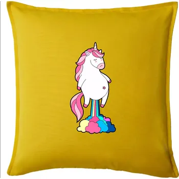 Polštář Jednorožec prdí - Polštář 50x50 - 50x50 - Pouze potah ( Žlutá )