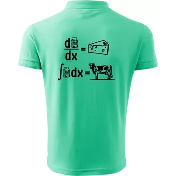 Pánská košile Matematika mléko - Polokošile pánská Pique Polo 203 - M ( Mátová )