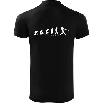 Pánská košile Evoluce baseball pálkař odpal - Polokošile Victory sportovní (dresovina) - L ( Černá )