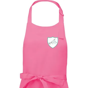 Kuchyňská zástěra Zoubek na prsu - zrcátko - Pánská zástěra na vaření - Univerzální velikost ( Růžová )