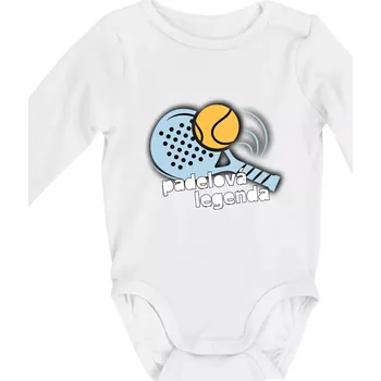 Padelová legenda - Body kojenecké s dlouhým rukávem - Dlouhý r. do 3 měs ( Bílá )