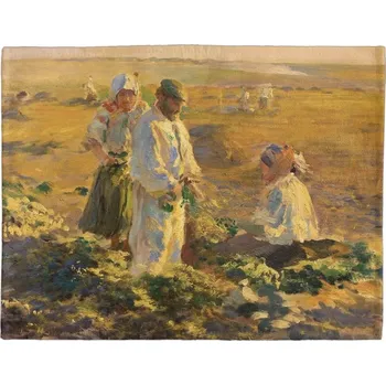 prostírání Prostírání na stůl Kopání řepy Leon Wyczółkowski