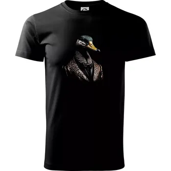Kachna v obleku - Triko extra velké (5-8XL) - 7XL ( Černá )