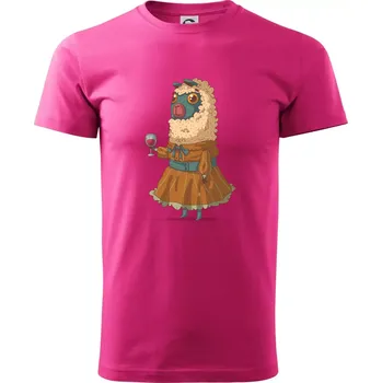 Pánská móda Alpaka s vínem žena - Klasické pánské triko vyšší gramáže - 2XL ( Purpurová )