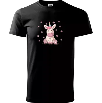 Pánské tričko Jednorožec miminko - Triko extra velké (5-8XL) - 6XL ( Černá )