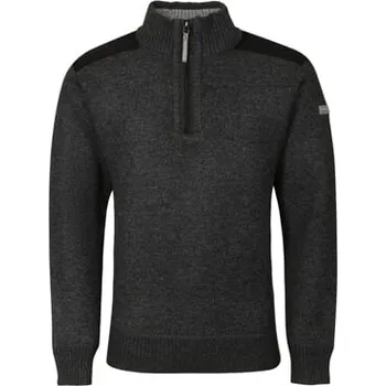 Dámský svetr PROGRESS LOFOTEN – dvouvrstvý outdoorový svetr s hřejivým chlupatým vnitřkem černý melír L