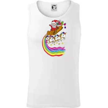 Pánské termoprádlo Santa a jednorožci (Pecka design) - Tílko pánské Core - 2XL ( Bílá )