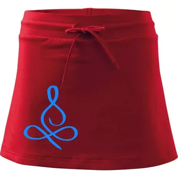 Dámská sukně Yoga - lotus modrý (Moňas) - Sportovní sukně - two in one - M ( Červená )