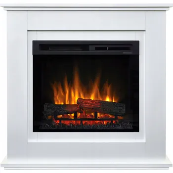 Volně stojící elektrický krb s topením Dimplex bílý 1400 W 92 x 92 x 31 cm