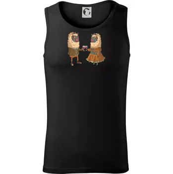 Alpaky s vínem pár - Tílko pánské Core - 2XL ( Černá )