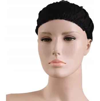 Kosmetické čelenky z netkané textilie černé - Sada 100 ks (Baleno po 10) - Q