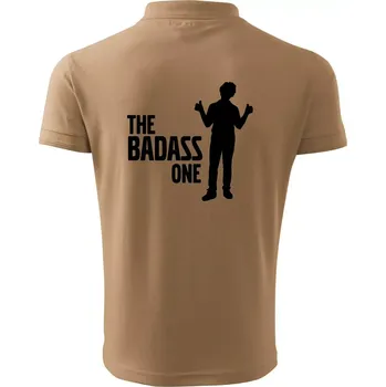 Pánská košile Bachelor party - The badass one - Polokošile pánská Pique Polo 203 - 4XL ( Písková )